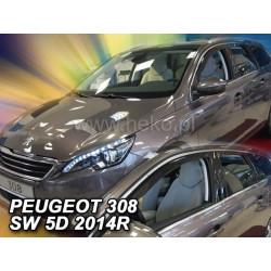 PEUGEOT 308 II 5 durų 2014 → 2021 +OT SW Langų vėjo deflektoriai keturioms durims