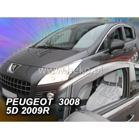 PEUGEOT 3008 5 durų 2009 → 2016 Langų vėjo deflektoriai priekinėms durims