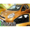 NISSAN MICRA K13 5 durų 2010 → 2017 Langų vėjo deflektoriai priekinėms durims