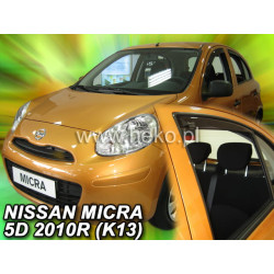 NISSAN MICRA K13 5 durų 2010 → 2017(+OT) Langų vėjo deflektoriai keturioms durims