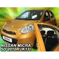 NISSAN MICRA K13 5 durų 2010 → 2017(+OT) Langų vėjo deflektoriai keturioms durims