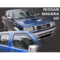 NISSAN NAVARA 4 durų 2001 → 2005 (+OT) Langų vėjo deflektoriai keturioms durims