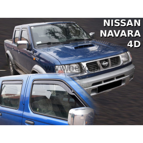 NISSAN NAVARA 4 durų 2001 → 2005 (+OT) Langų vėjo deflektoriai keturioms durims