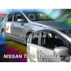 NISSAN TIIDA 4 durų 2007 → 2012 (+OT) Sedanas Langų vėjo deflektoriai keturioms durims