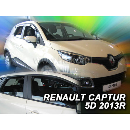 RENAULT CAPTUR 5 durų 2013 → 2019 (+OT) Langų vėjo deflektoriai keturioms durims