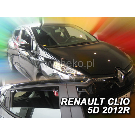 RENAULT CLIO IV 5 durų 2012 → 2019 (+OT) Langų vėjo deflektoriai keturioms durims