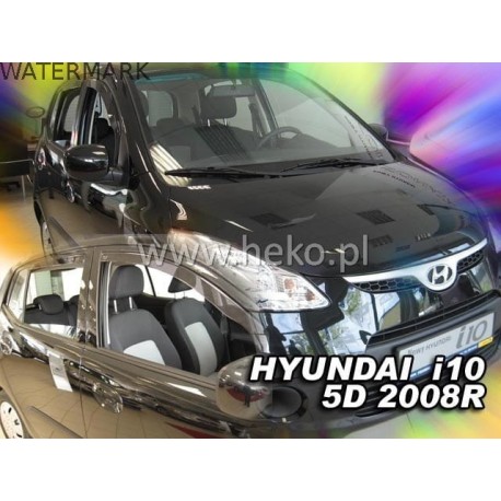 HYUNDAI i10 5 durų 2008 → Langų vėjo deflektoriai priekinėms durims