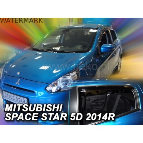 MITSUBISHI SPACE STAR 5 durų 2012 → (+OT) Langų vėjo deflektoriai keturioms durims