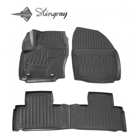 Kilimėliai 3D FORD S-Max 2006-2014, 4 pc. (Ovalūs tvirtinimai) black /5007134