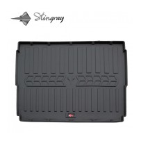 Guminis bagažinės kilimėlis PEUGEOT 3008 2008-2016  (lower trunk) black /6016081