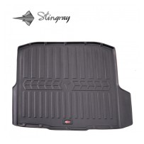 Guminis bagažinės kilimėlis SKODA Octavia III A7 2013-2020 (Universal with niches) black /6020151